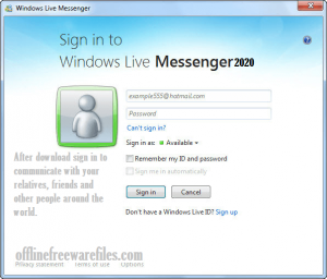 Download Windows Live Messenger Latest 2020 Offline Installer for Windows